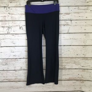Gap Body Wide Leg Black Purple Leggings Workout